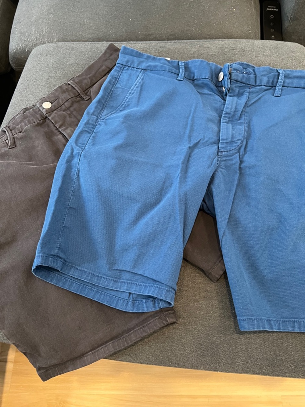 Joe's Jeans Black and Blue Flat Front Chino Shorts